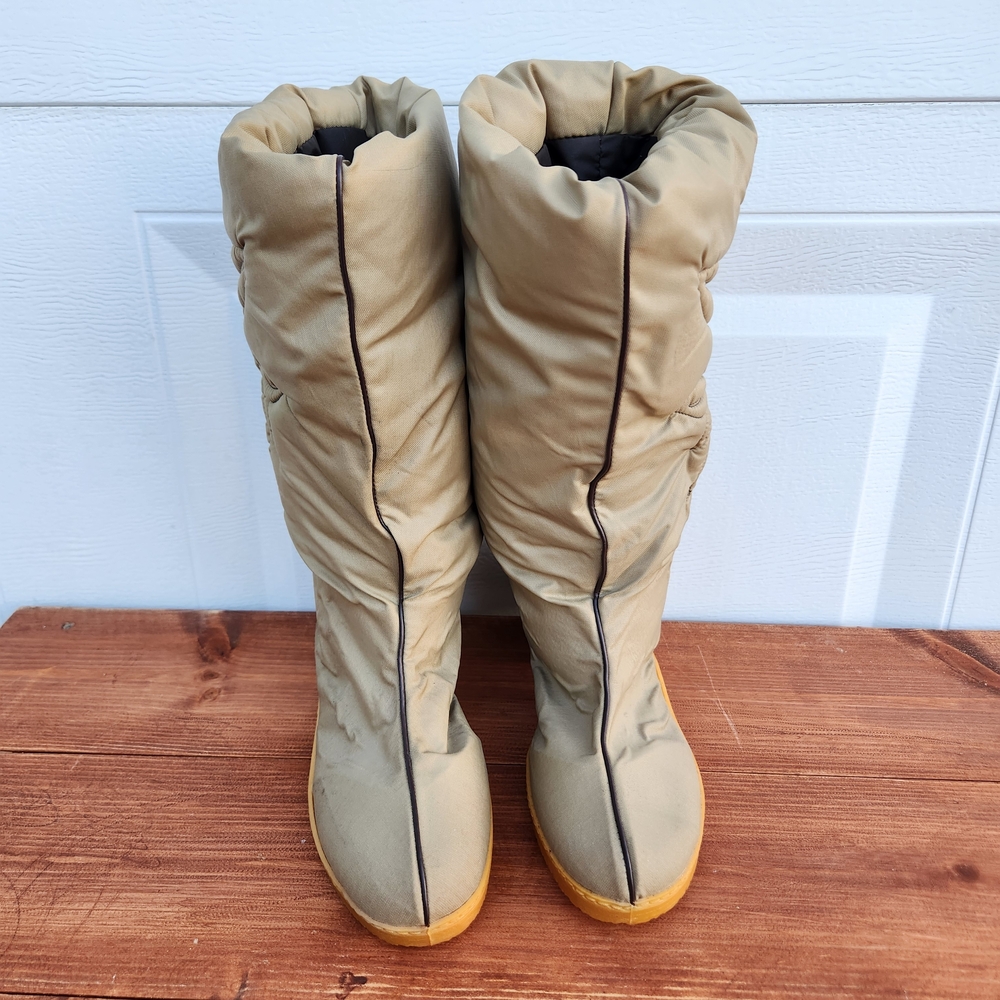80's Tan Winter Western Boots- Sz 8 - Picture 3 of 10